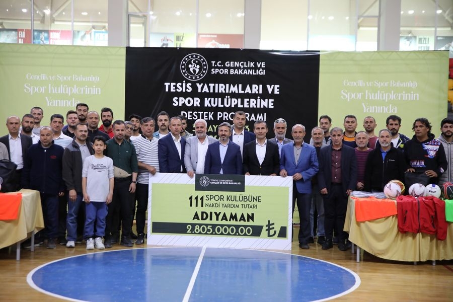 Adıyaman'da spor kulüplerime nakdi destek