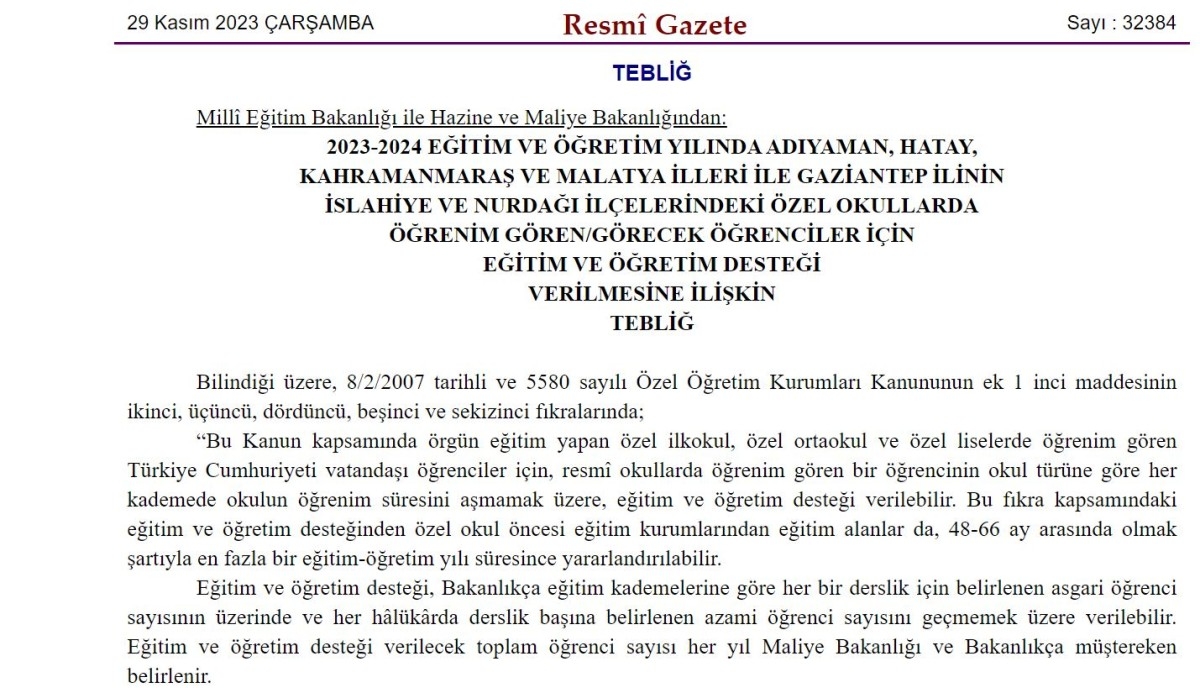 Deprem bölgesinde 40 bin öğrenciye eğitim desteği
