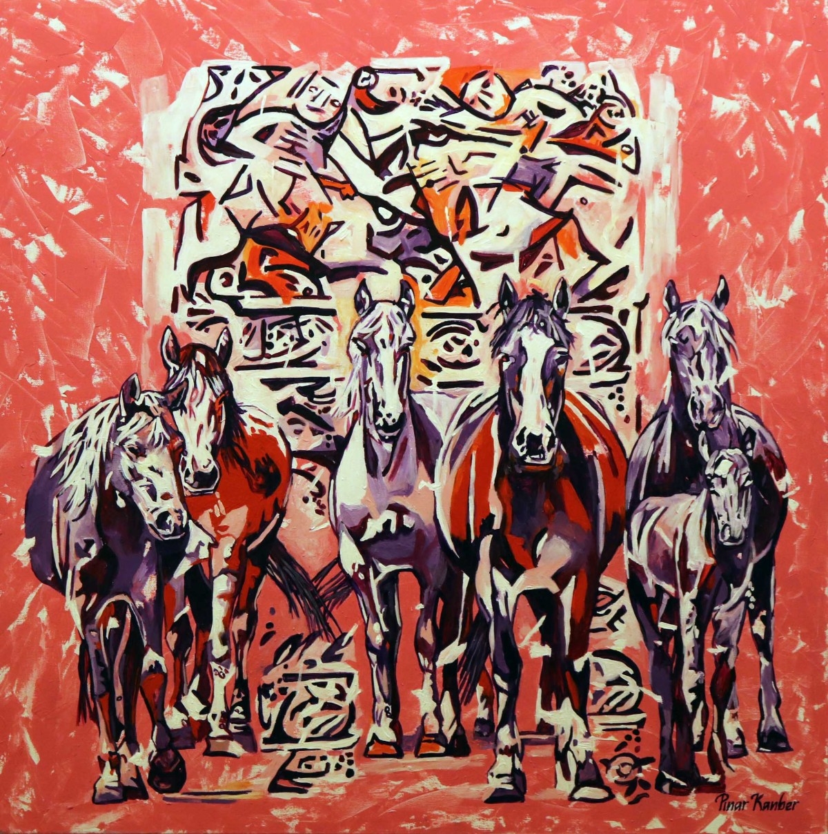 Ressam Pınar Kanber’in SANKO Sanat Galerisi’nde açtığı sergi devam ediyor