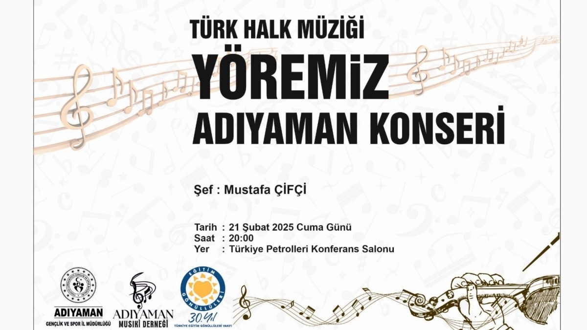 Adıyaman Musiki Derneği'nden 'Yöremiz Adıyaman' konseri