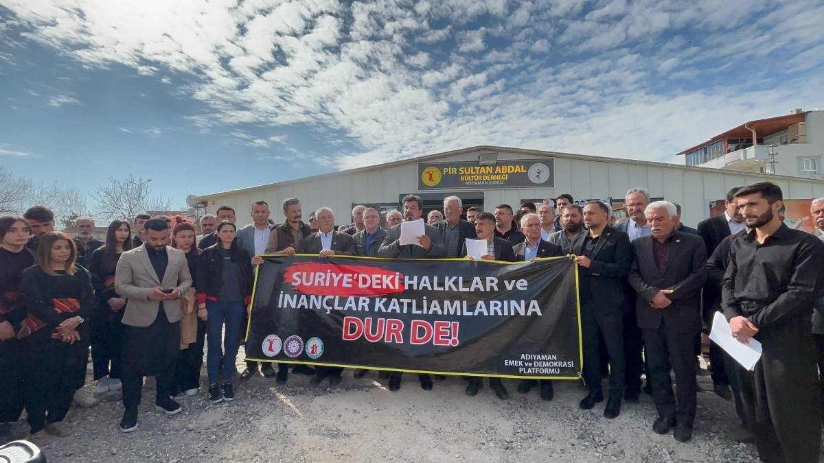 Adıyaman'da, Suriye'deki Alevilere yönelik saldırılara tepki