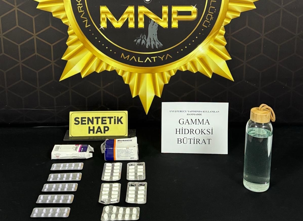 Malatya’da ilk defa GHB maddesi ele geçirildi