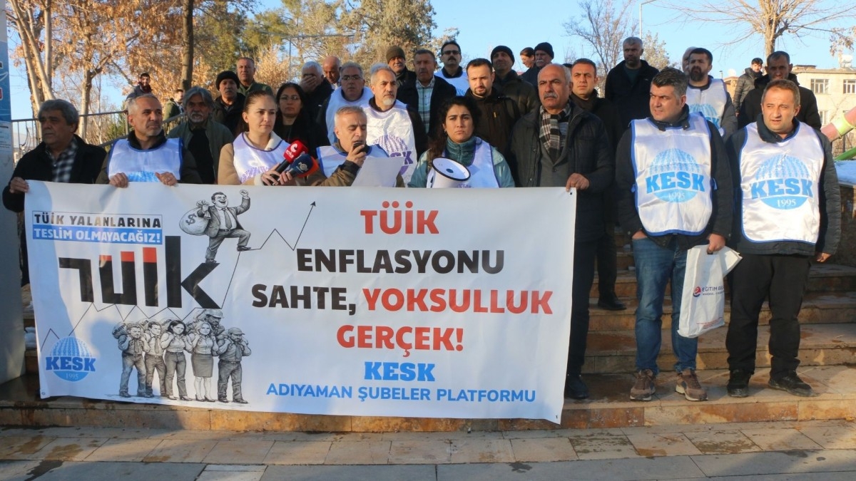 KESK Adıyaman Şubeler Platformu’ndan TÜİK verilerine tepki: ‘Bu sefalet düzenine alışmayacağız’  - Videolu Haber