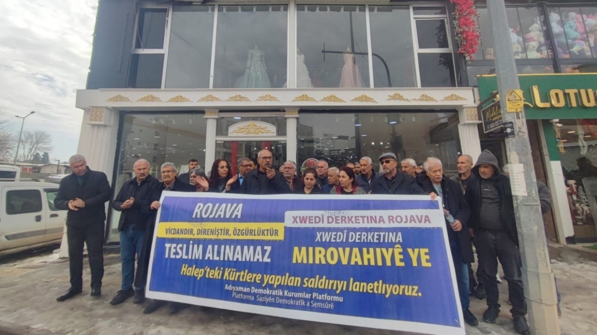 Adıyaman’da Demokratik Kurumlar Platformu’ndan Halep’teki saldırılara tepki  - Videolu Haber