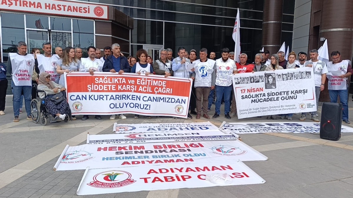 Adıyaman Tabip Odası’ndan ‘sağlıkta ve eğitimde şiddete’ tepki  - Videolu Haber