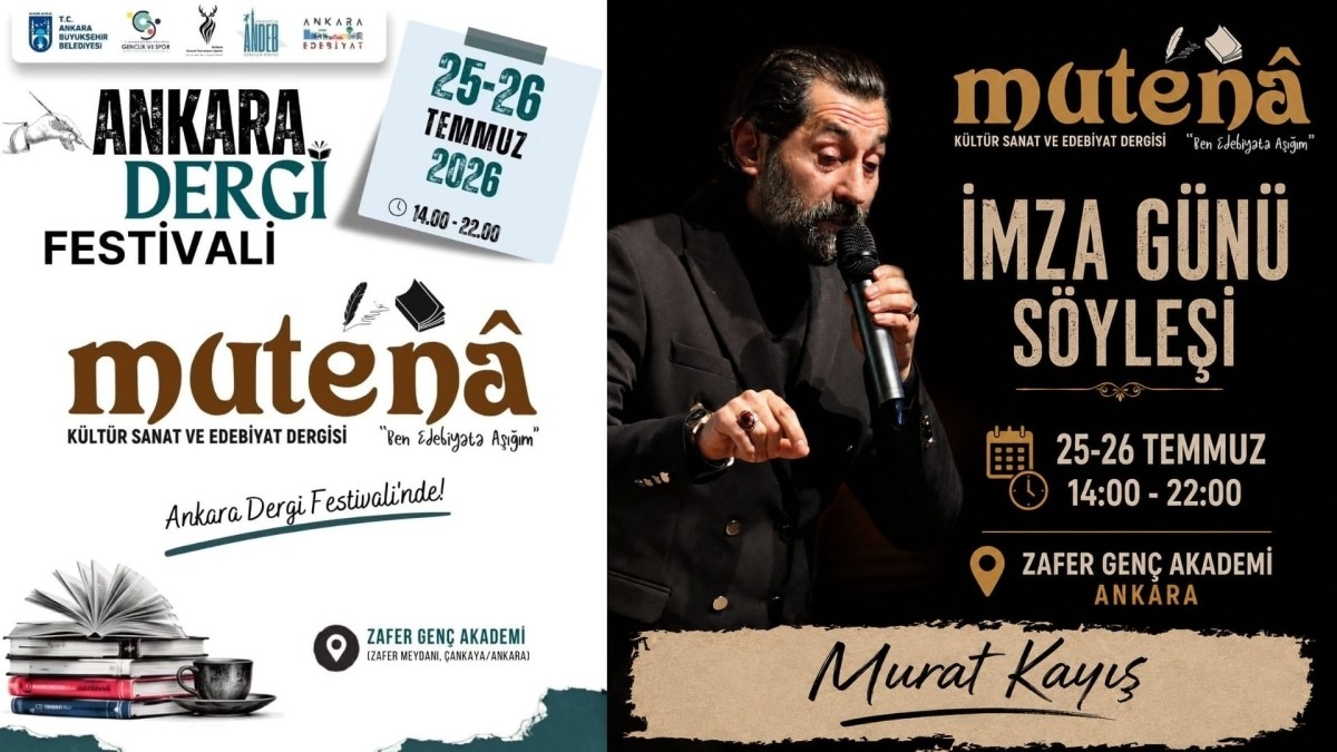 Ankara Dergi Festivali başlıyor: Mutenâ Dergisi Adıyaman’ı temsil edecek