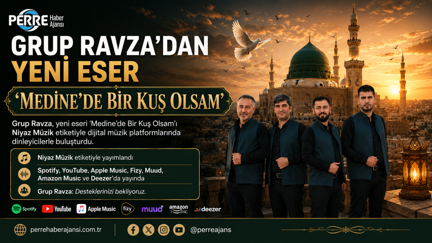 Grup Ravza’dan Mevlid Kandili’ne özel yeni eser: ‘Medine’de Bir Kuş Olsam’