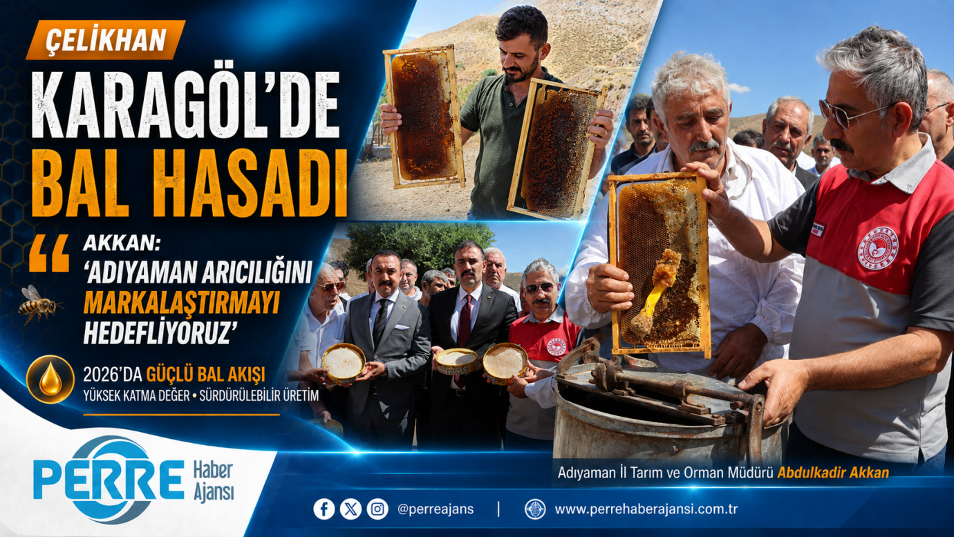 Karagöl’de bal hasadı, Akkan: ‘Adıyaman arıcılığını markalaştırmayı hedefliyoruz’