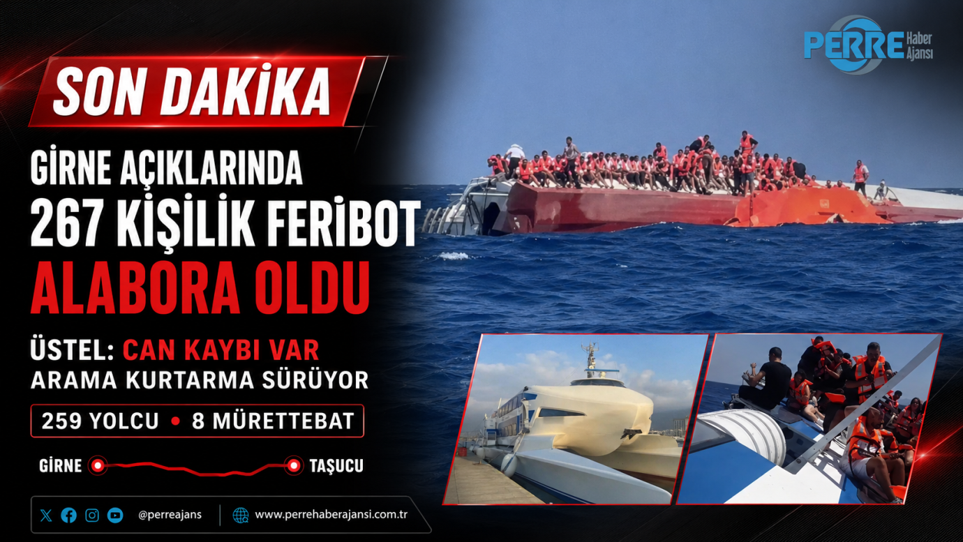 Girne açıklarında 267 kişilik feribot alabora oldu: Üstel can kaybı olduğunu açıkladı