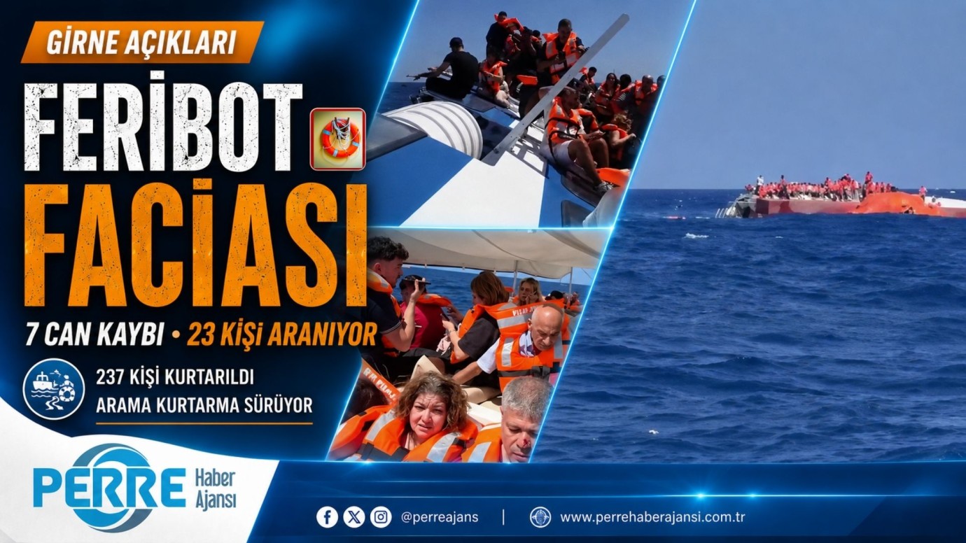 Girne açıklarındaki feribot faciasında 7 kişi hayatını kaybetti, 23 kişi aranıyor