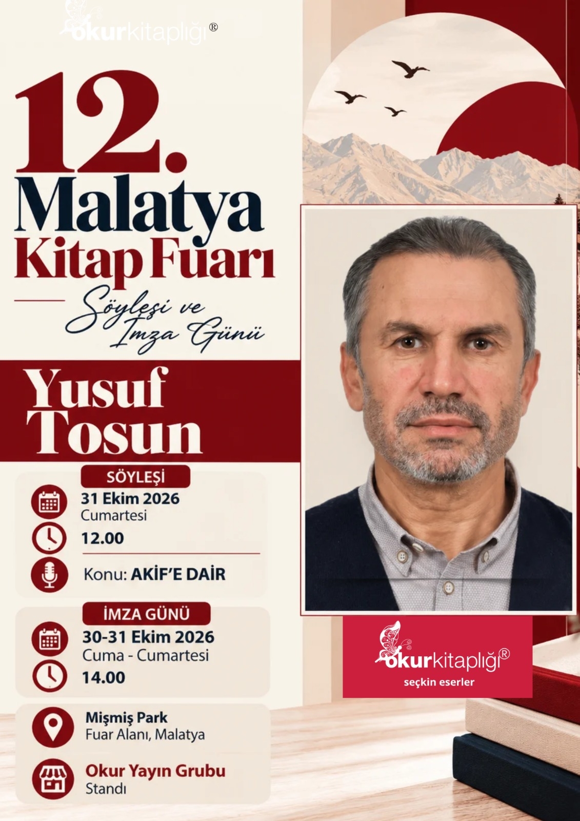 Adıyamanlı Yazar Yusuf Tosun, 12. Malatya Kitap Fuarı’nda okurlarıyla buluşuyor